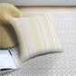 20" Yellow and White Throw Pillow