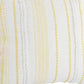 20" X 20" White Blue Gray And Tan 100% Cotton Striped Zippered Pillow