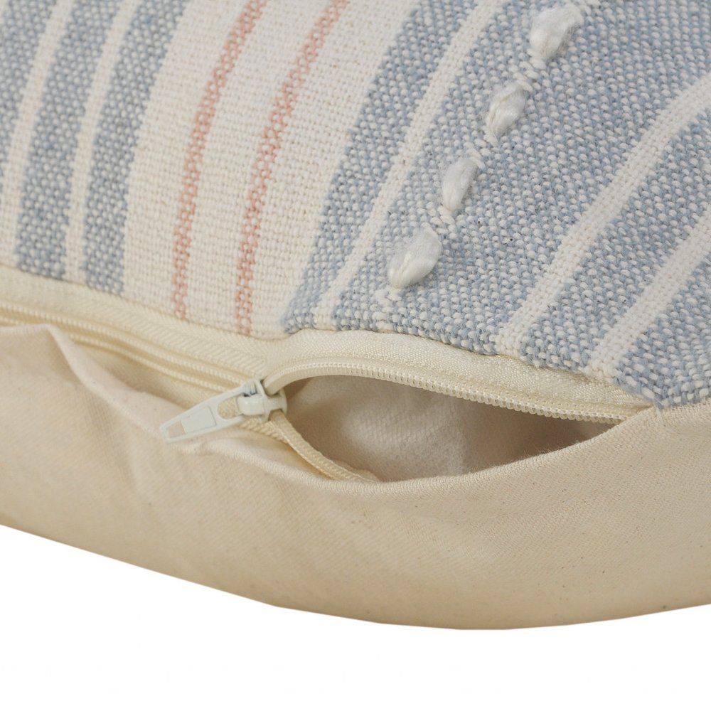 20" Yellow and White Throw Pillow