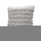 20" X 20" Gray White And Pink 100% Cotton Striped Zippered Pillow