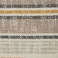 20" X 20" Taupe Gray Yellow And Navy 100% Cotton Striped Zippered Pillow