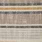 20" X 20" Taupe Gray Yellow And Navy 100% Cotton Striped Zippered Pillow