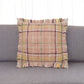 20" Pink And Yellow Cotton Plaid Throw Pillow with Fringe