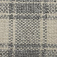 20" X 20" White And Gray-Blue Polyester Plaid Zippered Pillow