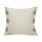 20" X 20" White And Gray-Blue Polyester Plaid Zippered Pillow