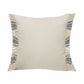 20" X 20" White And Gray-Blue Polyester Plaid Zippered Pillow