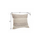 20" Cream Striped Cotton Throw Pillow