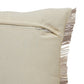 20" Cream Striped Cotton Throw Pillow