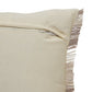 20" Cream Striped Cotton Throw Pillow