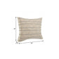20" Taupe and Dusty Blue Jute Throw Pillow