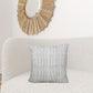 20" X 20" Gray And White 100% Cotton Geometric Zippered Pillow