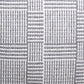 20" X 20" Gray And White 100% Cotton Geometric Zippered Pillow