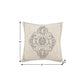 20" X 20" Off-White And Navy 100% Cotton Abstract Zippered Pillow