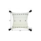 20" X 20" Off-White And Black 100% Cotton Geometric Zippered Pillow