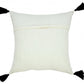 20" X 20" Off-White And Black 100% Cotton Geometric Zippered Pillow