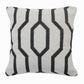 20" X 20" White And Tan 100% Cotton Geometric Zippered Pillow