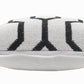 20" Black And White Cotton Geometric Throw Pillow