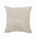 20" Black And White Cotton Geometric Throw Pillow