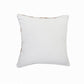 20" X 20" Tan And White 100% Cotton Geometric Zippered Pillow