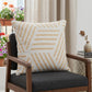 20" Black And White Cotton Geometric Throw Pillow