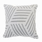 20" Black And White Cotton Geometric Throw Pillow