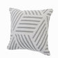 20" Black And White Cotton Geometric Throw Pillow