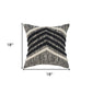 18" Black and Off White Throw Pillow