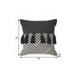 20" X 20" Black And White 100% Cotton Chevron Zippered Pillow