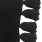20" X 20" Black And Ivory 100% Cotton Striped Zippered Pillow