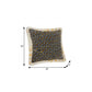 20" X 20" Black Gold And White Polyester And Cotton Blend Geometric Zippered Pillow