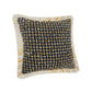 20" X 20" Black Gold And White Polyester And Cotton Blend Geometric Zippered Pillow