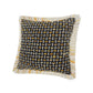20" X 20" Black Gold And White Polyester And Cotton Blend Geometric Zippered Pillow