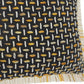 20" X 20" Black Gold And White Polyester And Cotton Blend Geometric Zippered Pillow