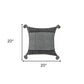20" X 20" Black And White 100% Cotton Geometric Zippered Pillow
