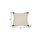 20" X 20" Juniper Green Dark Green White And Linen 100% Cotton Striped Zippered Pillow
