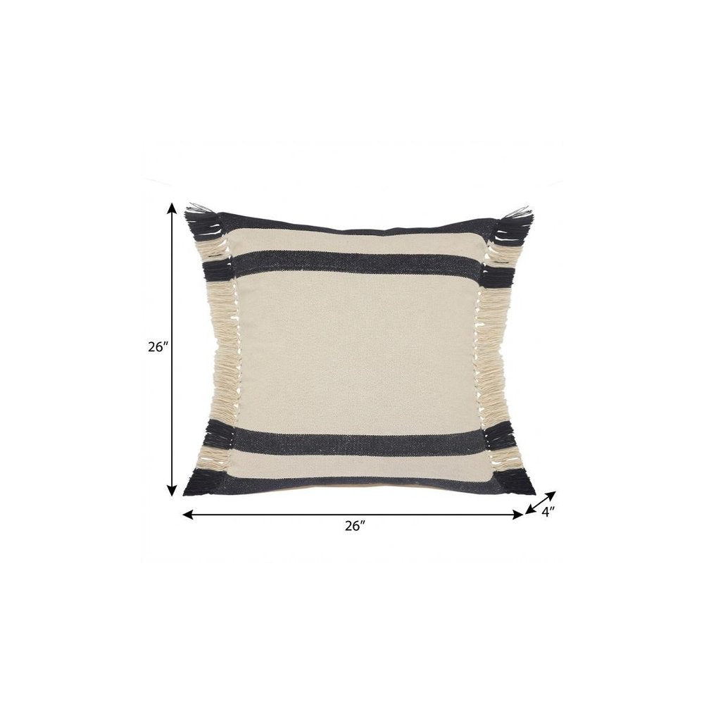 20" Blue and White Throw Pillow