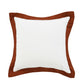 20" X 20" Light Yellow And White 100% Cotton Geometric Zippered Pillow