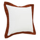 20" X 20" Light Yellow And White 100% Cotton Geometric Zippered Pillow