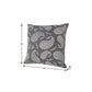 24" X 24" Gray And White 100% Cotton Geometric Zippered Pillow