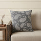 24" X 24" Gray And White 100% Cotton Geometric Zippered Pillow
