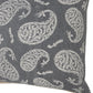 24" X 24" Gray And White 100% Cotton Geometric Zippered Pillow