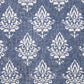 20" Indigo And White Cotton Motif Throw Pillow