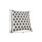 20" Indigo And White Cotton Motif Throw Pillow