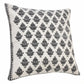 20" Indigo And White Cotton Motif Throw Pillow