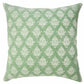 20" Indigo And White Cotton Motif Throw Pillow