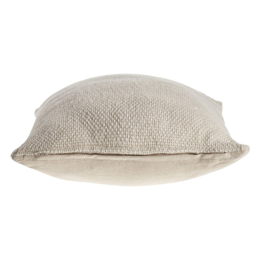 18" Cream Cotton Throw Pillow