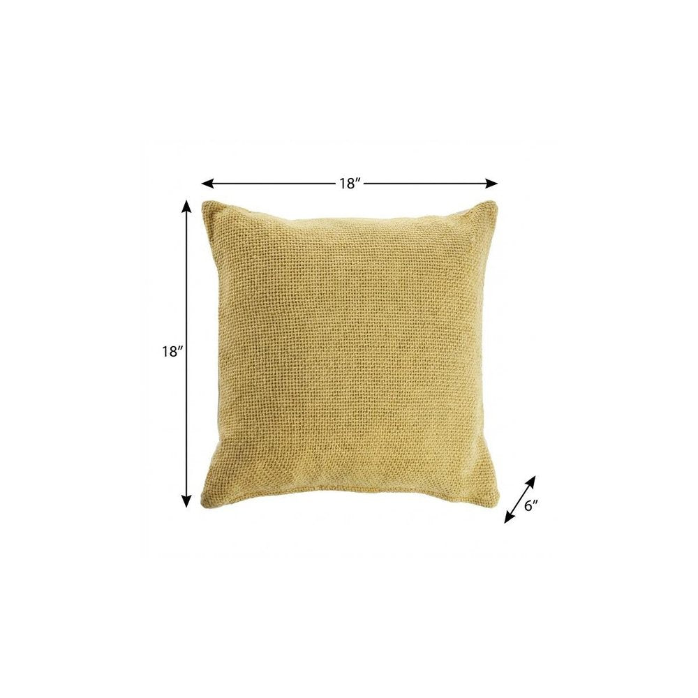 20" X 20" Frost Blue 100% Cotton Zippered Pillow
