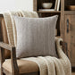 20" Gray Wool Throw Pillow