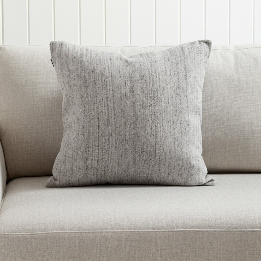 20" Gray Wool Throw Pillow