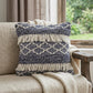 20" X 20" Beige And White Polyester Geometric Zippered Pillow